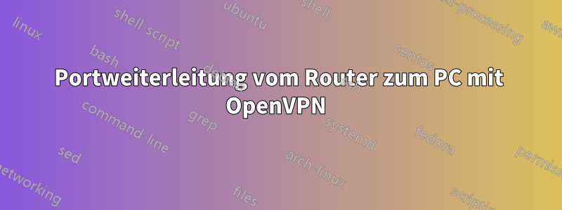 Portweiterleitung vom Router zum PC mit OpenVPN 