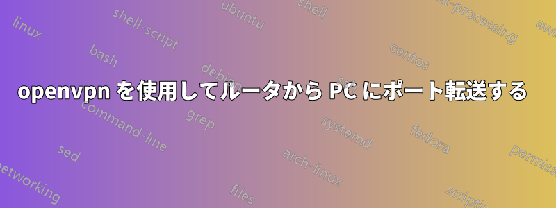 openvpn を使用してルータから PC にポート転送する 