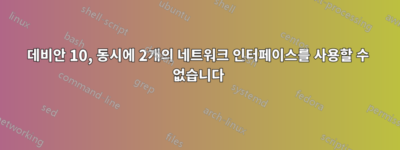 데비안 10, 동시에 2개의 네트워크 인터페이스를 사용할 수 없습니다