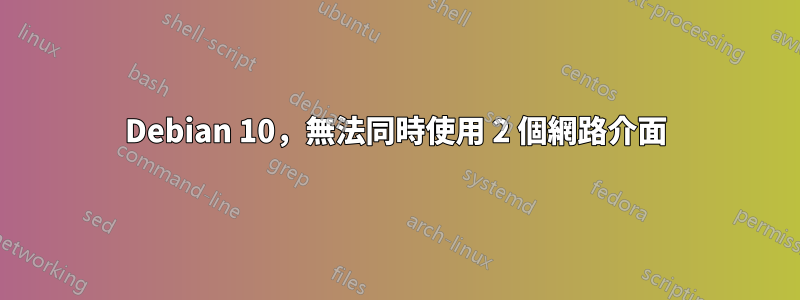 Debian 10，無法同時使用 2 個網路介面