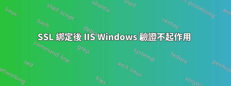 SSL 綁定後 IIS Windows 驗證不起作用