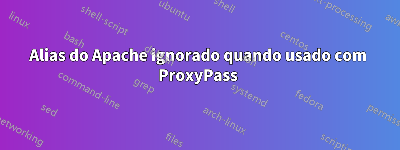 Alias ​​do Apache ignorado quando usado com ProxyPass