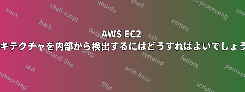 AWS EC2 アーキテクチャを内部から検出するにはどうすればよいでしょうか?