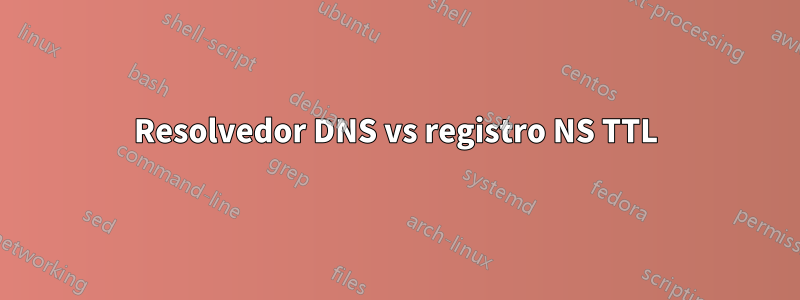 Resolvedor DNS vs registro NS TTL