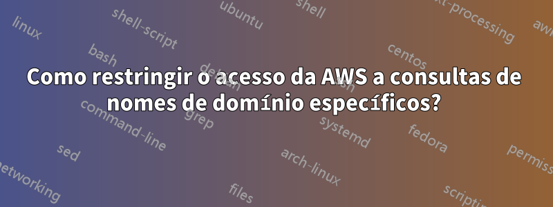 Como restringir o acesso da AWS a consultas de nomes de domínio específicos?