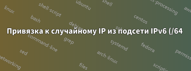 Привязка к случайному IP из подсети IPv6 (/64) не работает
