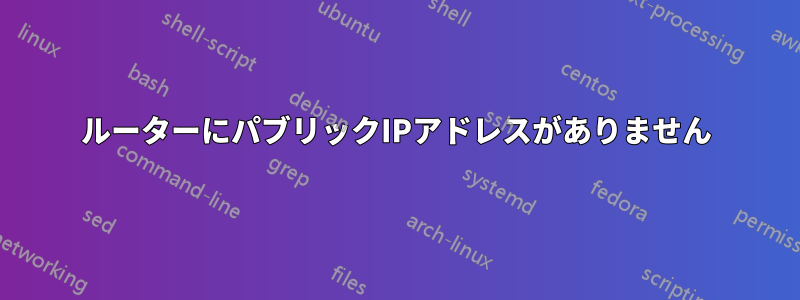 ルーターにパブリックIPアドレスがありません