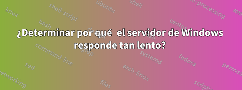 ¿Determinar por qué el servidor de Windows responde tan lento?