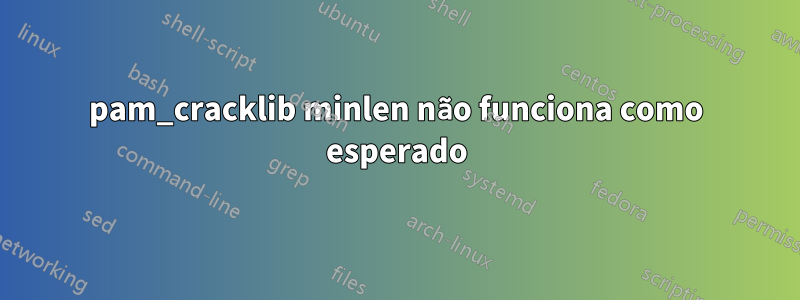 pam_cracklib minlen não funciona como esperado