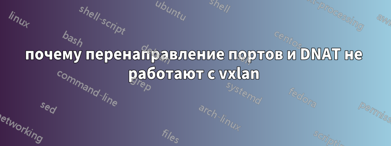 почему перенаправление портов и DNAT не работают с vxlan