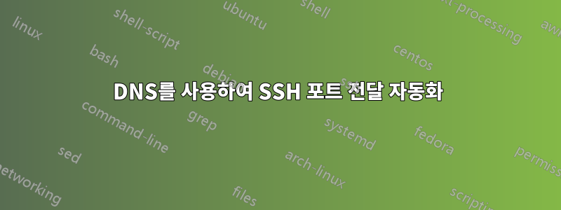 DNS를 사용하여 SSH 포트 전달 자동화