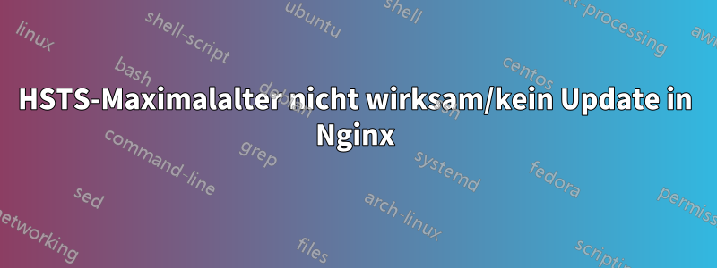 HSTS-Maximalalter nicht wirksam/kein Update in Nginx