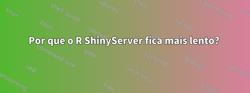 Por que o R ShinyServer fica mais lento?
