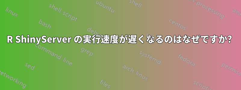 R ShinyServer の実行速度が遅くなるのはなぜですか?