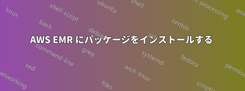 AWS EMR にパッケージをインストールする