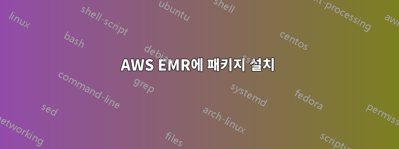 AWS EMR에 패키지 설치