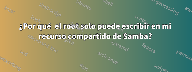 ¿Por qué el root solo puede escribir en mi recurso compartido de Samba?