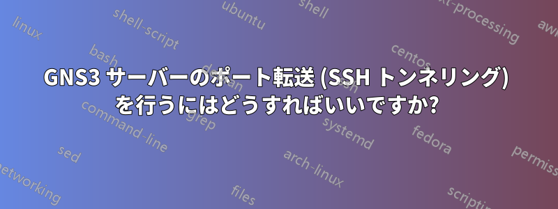 GNS3 サーバーのポート転送 (SSH トンネリング) を行うにはどうすればいいですか?