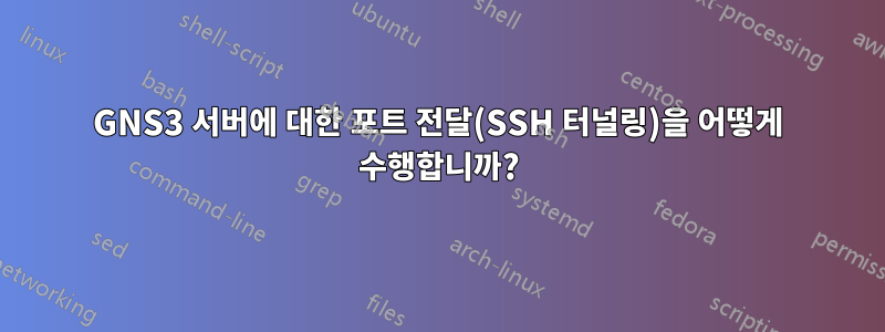 GNS3 서버에 대한 포트 전달(SSH 터널링)을 어떻게 수행합니까?