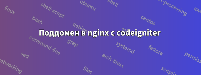 Поддомен в nginx с codeigniter