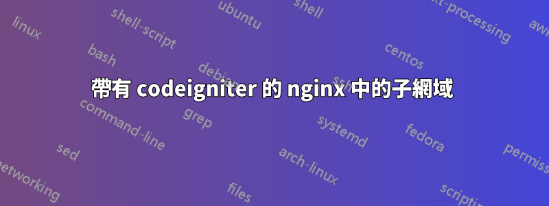 帶有 codeigniter 的 nginx 中的子網域