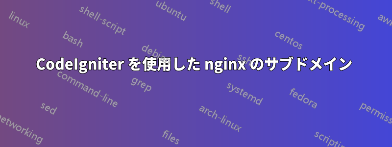 CodeIgniter を使用した nginx のサブドメイン