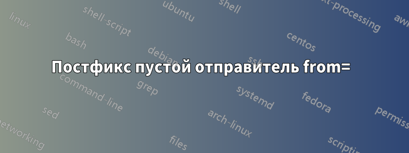 Постфикс пустой отправитель from= 