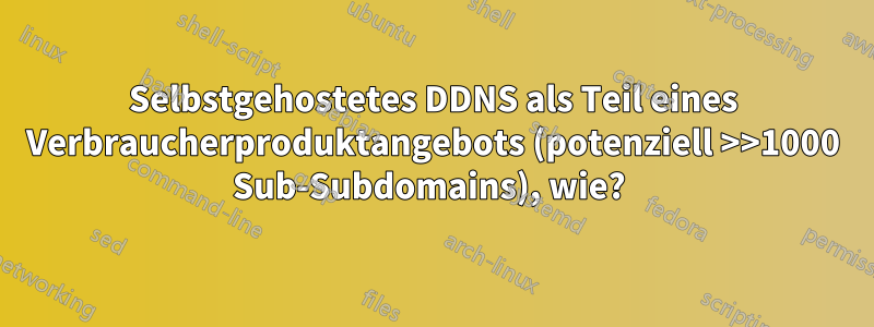 Selbstgehostetes DDNS als Teil eines Verbraucherproduktangebots (potenziell >>1000 Sub-Subdomains), wie? 