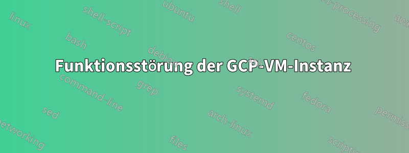 Funktionsstörung der GCP-VM-Instanz