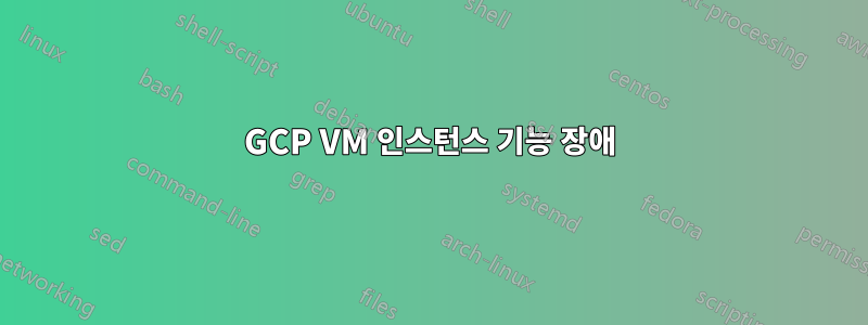 GCP VM 인스턴스 기능 장애