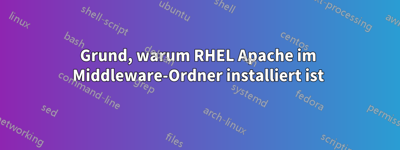 Grund, warum RHEL Apache im Middleware-Ordner installiert ist