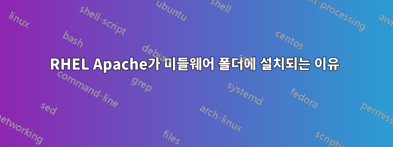 RHEL Apache가 미들웨어 폴더에 설치되는 이유