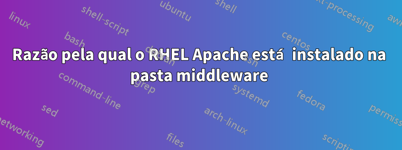 Razão pela qual o RHEL Apache está instalado na pasta middleware