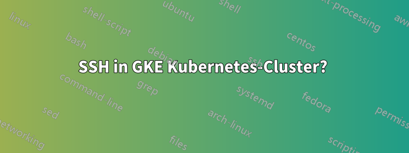 SSH in GKE Kubernetes-Cluster?