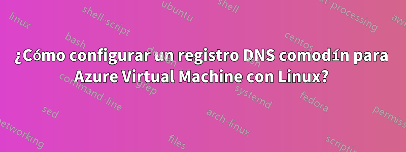 ¿Cómo configurar un registro DNS comodín para Azure Virtual Machine con Linux?