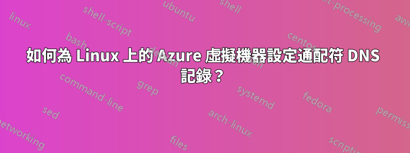 如何為 Linux 上的 Azure 虛擬機器設定通配符 DNS 記錄？