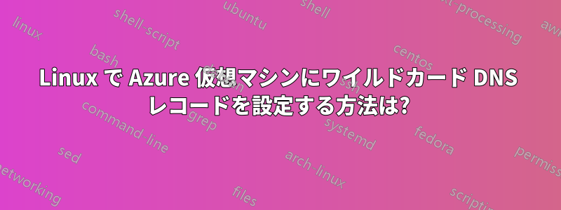 Linux で Azure 仮想マシンにワイルドカード DNS レコードを設定する方法は?