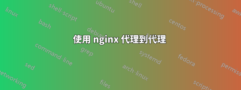 使用 nginx 代理到代理
