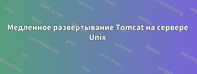 Медленное развертывание Tomcat на сервере Unix