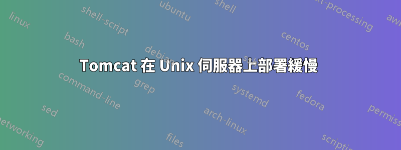 Tomcat 在 Unix 伺服器上部署緩慢
