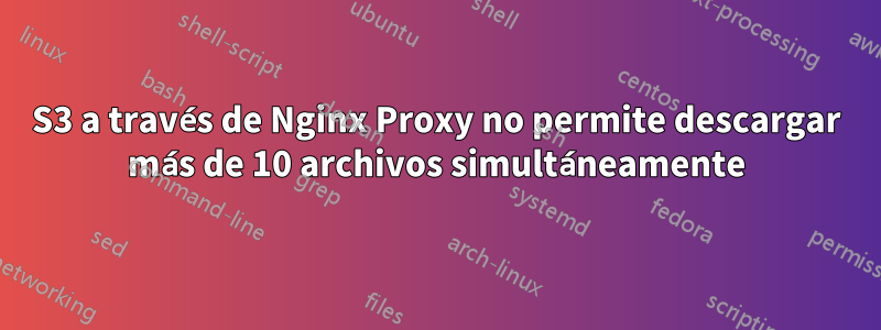 S3 a través de Nginx Proxy no permite descargar más de 10 archivos simultáneamente