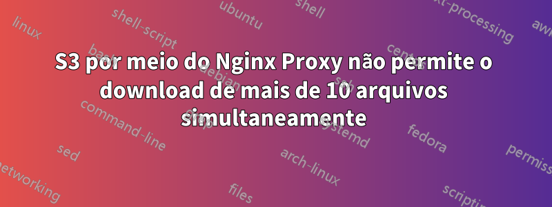 S3 por meio do Nginx Proxy não permite o download de mais de 10 arquivos simultaneamente