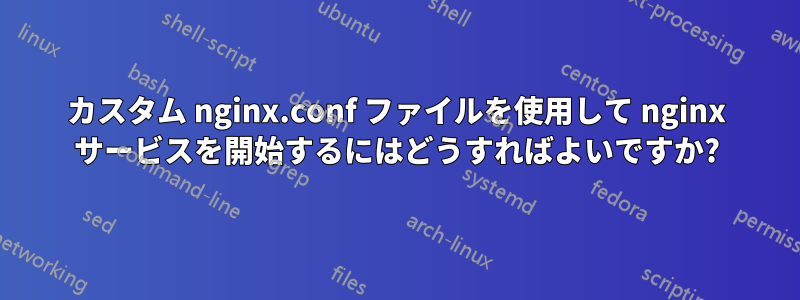 カスタム nginx.conf ファイルを使用して nginx サービスを開始するにはどうすればよいですか?
