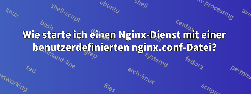 Wie starte ich einen Nginx-Dienst mit einer benutzerdefinierten nginx.conf-Datei?
