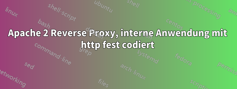 Apache 2 Reverse Proxy, interne Anwendung mit http fest codiert