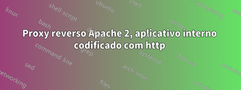 Proxy reverso Apache 2, aplicativo interno codificado com http