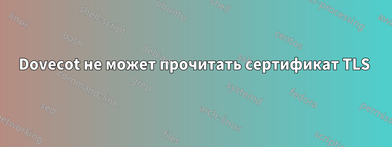 Dovecot не может прочитать сертификат TLS
