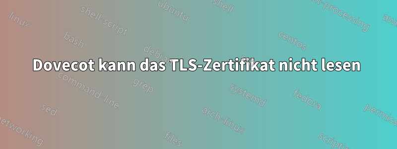 Dovecot kann das TLS-Zertifikat nicht lesen