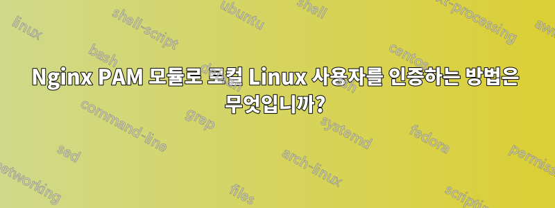 Nginx PAM 모듈로 로컬 Linux 사용자를 인증하는 방법은 무엇입니까?
