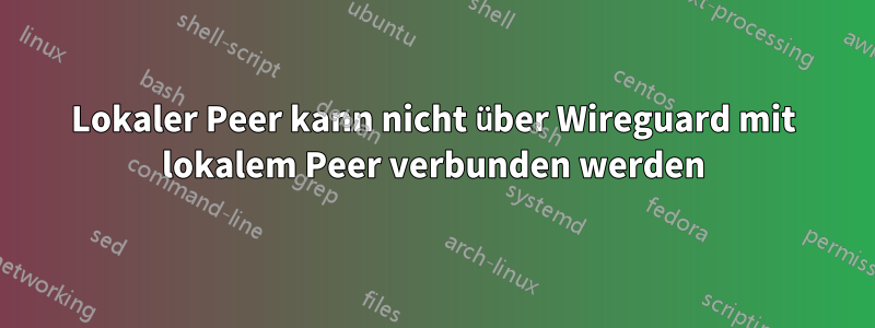 Lokaler Peer kann nicht über Wireguard mit lokalem Peer verbunden werden